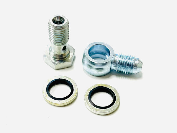 FABbot 3/8"-24 Banjo to -3AN or -4AN fitting kit